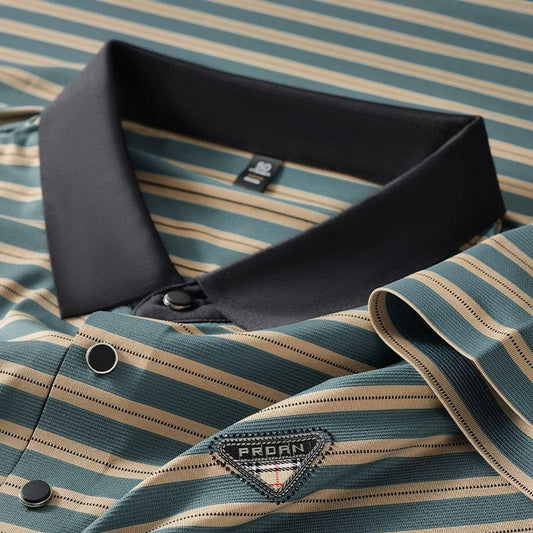 Executive Crest Striped Polo T-Shirt